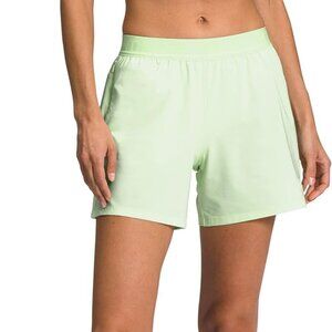 The North Face Women's Wander Performance Short in Lime Cream Size Medium